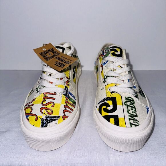 Vans Shoes Unisex Eco Theory Sk8 Street School Hemp Positivity Size W 5.5 M 4 - Picture 1 of 8